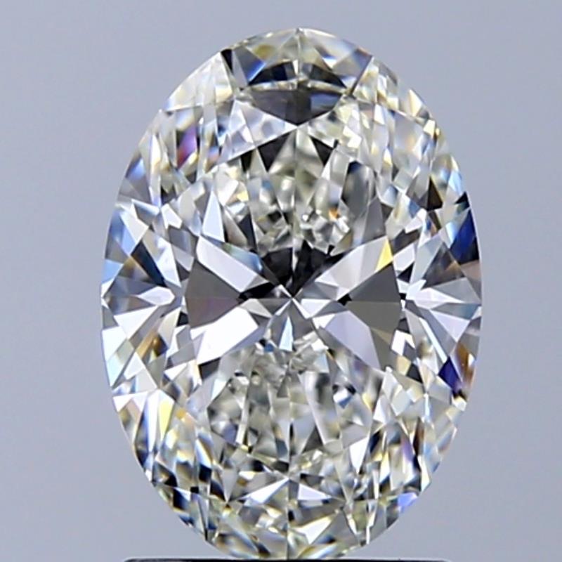 1.7 Carat Oval Natural Diamond with  Cut Diamond in 14KT  view 1
