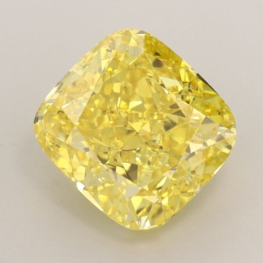 2.56 Carat Cushion Lab Diamond with  Cut Diamond in 14KT  view 1
