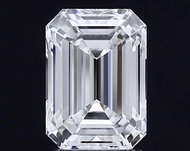 3.54 Carat Emerald Lab Diamond with  Cut Diamond in 14KT  view 1
