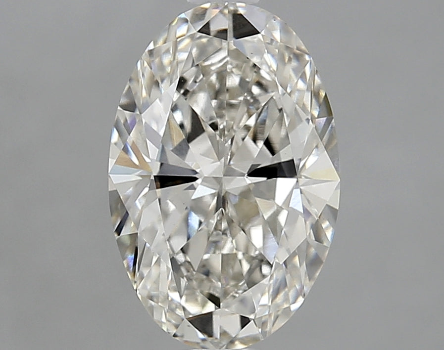 2.01 Carat Oval Lab Diamond with  Cut Diamond in 14KT  view 1
