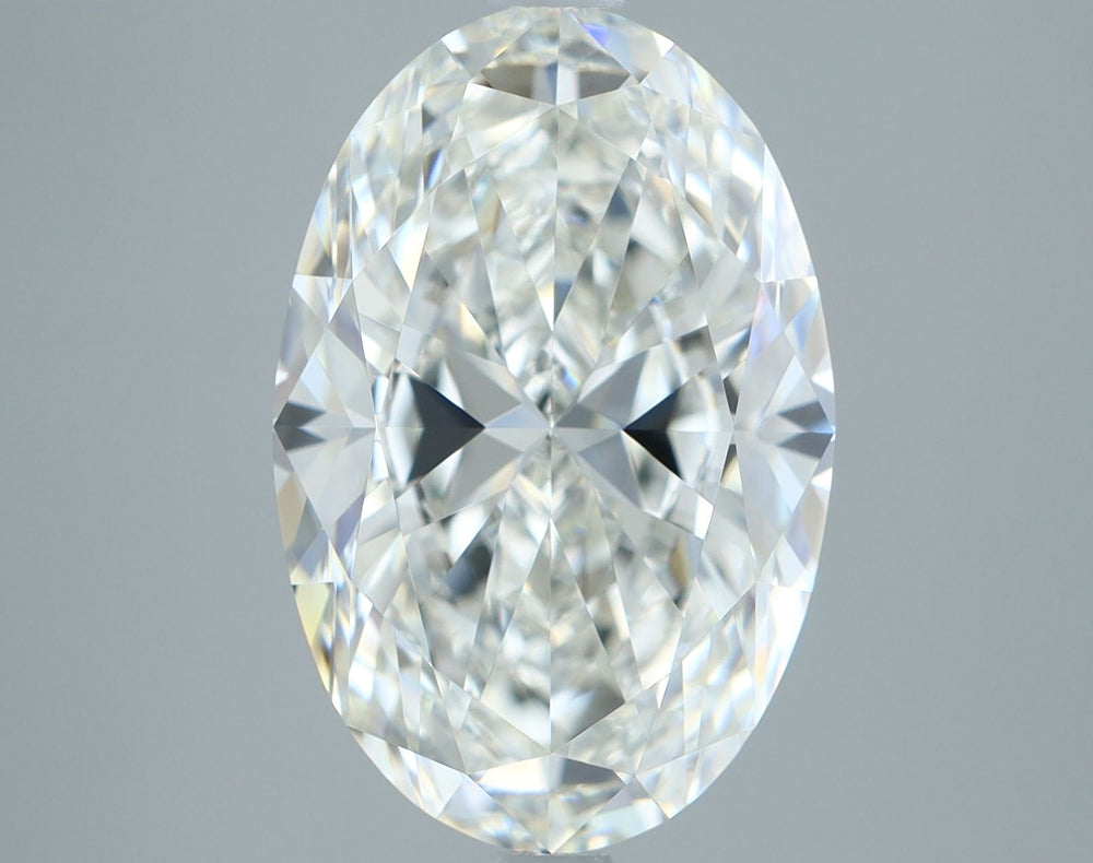 4.16 Carat Oval Natural Diamond with  Cut Diamond in 14KT  view 1
