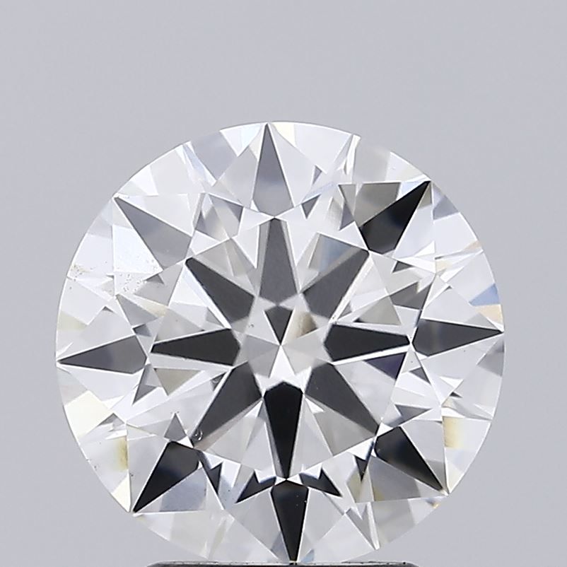 3.02 Carat Round Lab Diamond with  Cut Diamond in 14KT  view 1
