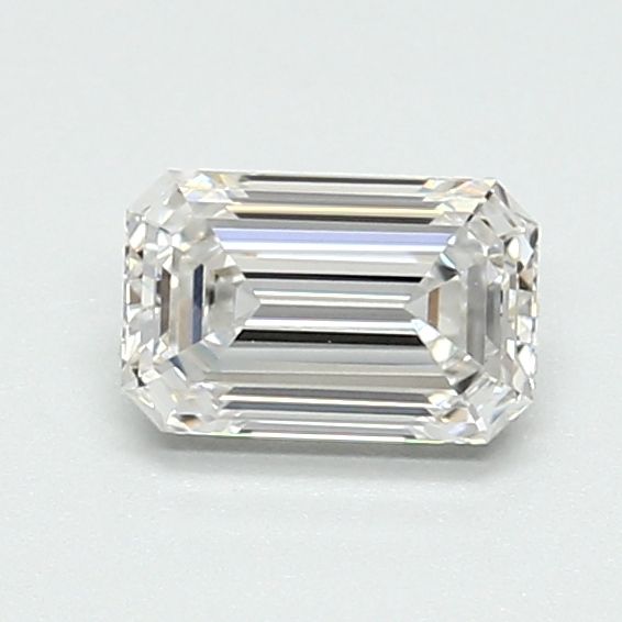 0.56 Carat Emerald Lab Diamond with  Cut Diamond in 14KT  view 1
