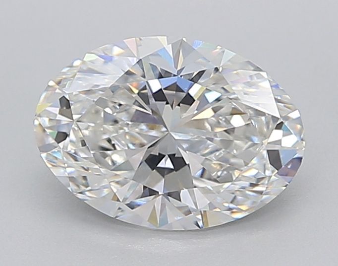 2.08 Carat Oval Lab Diamond with  Cut Diamond in 14KT  view 1
