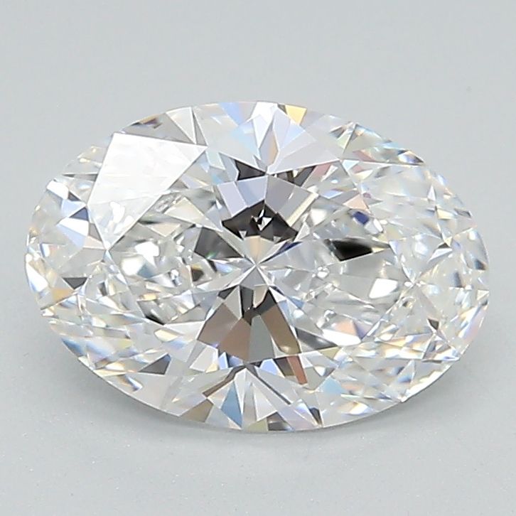 1.53 Carat Oval Lab Diamond with  Cut Diamond in 14KT  view 1
