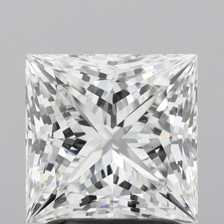 2.11 Carat Princess Lab Diamond with  Cut Diamond in 14KT  view 1
