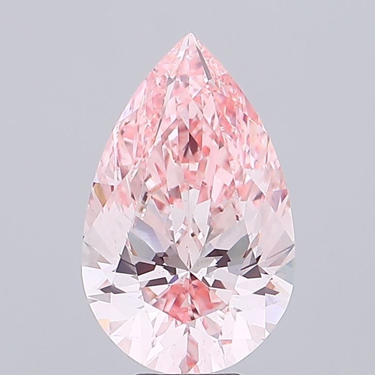 8.05 Carat Pear Lab Diamond with  Cut Diamond in 14KT  view 1

