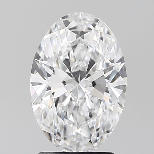 2.1 Carat Oval Lab Diamond with  Cut Diamond in 14KT  view 1
