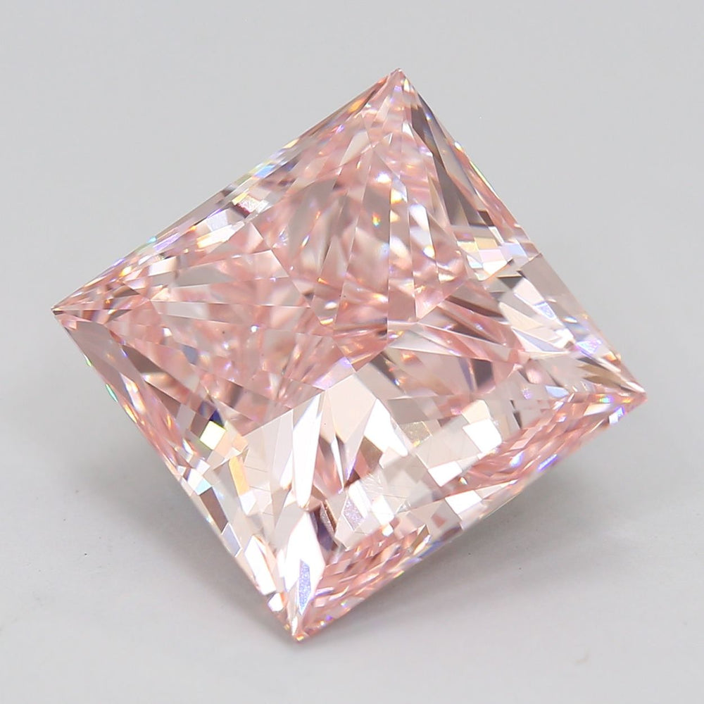 10.07 Carat Princess Lab Diamond with  Cut Diamond in 14KT  view 1
