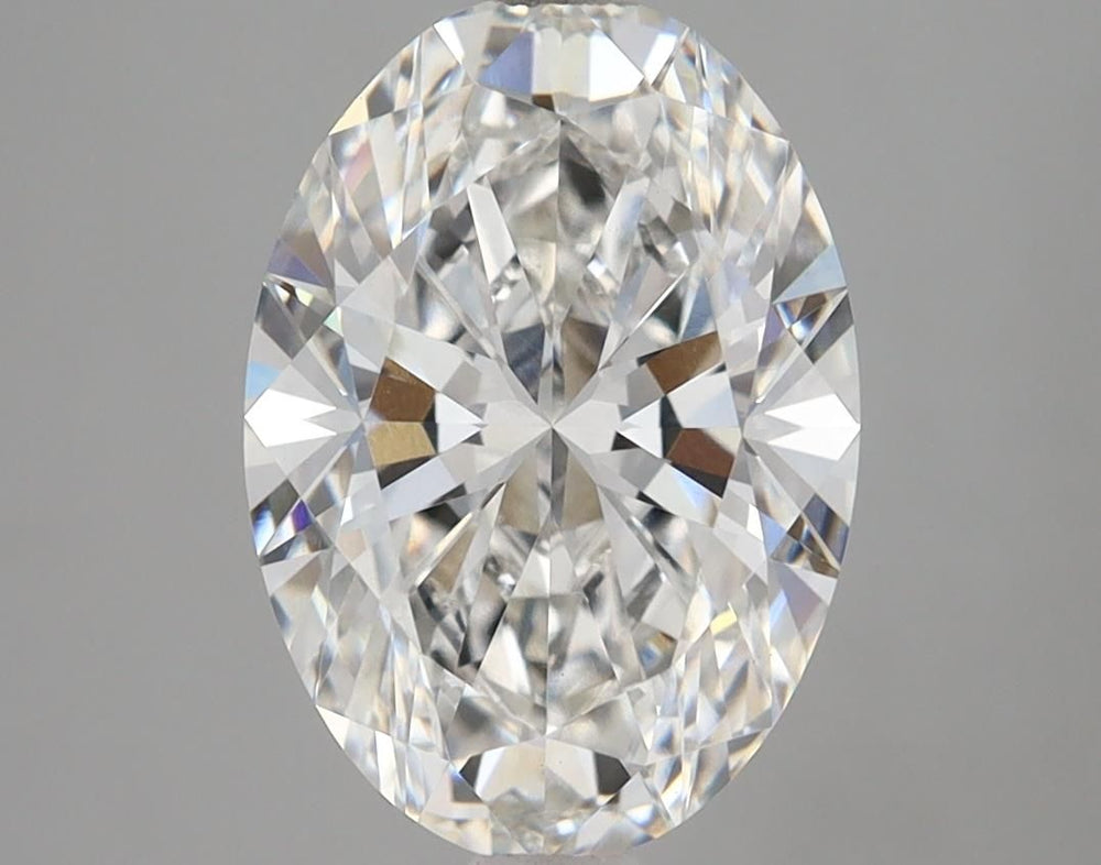 3.12 Carat Oval Lab Diamond with  Cut Diamond in 14KT  view 1
