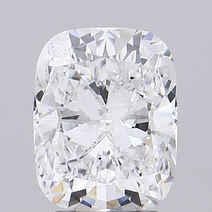 2.95 Carat Cushion Lab Diamond with  Cut Diamond in 14KT  view 1
