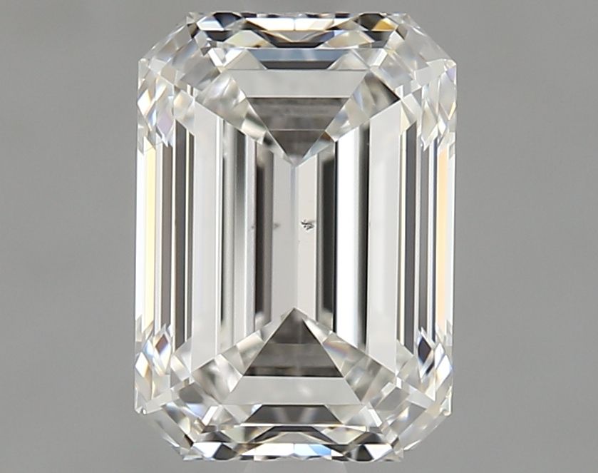 1.53 Carat Emerald Natural Diamond with  Cut Diamond in 14KT  view 1
