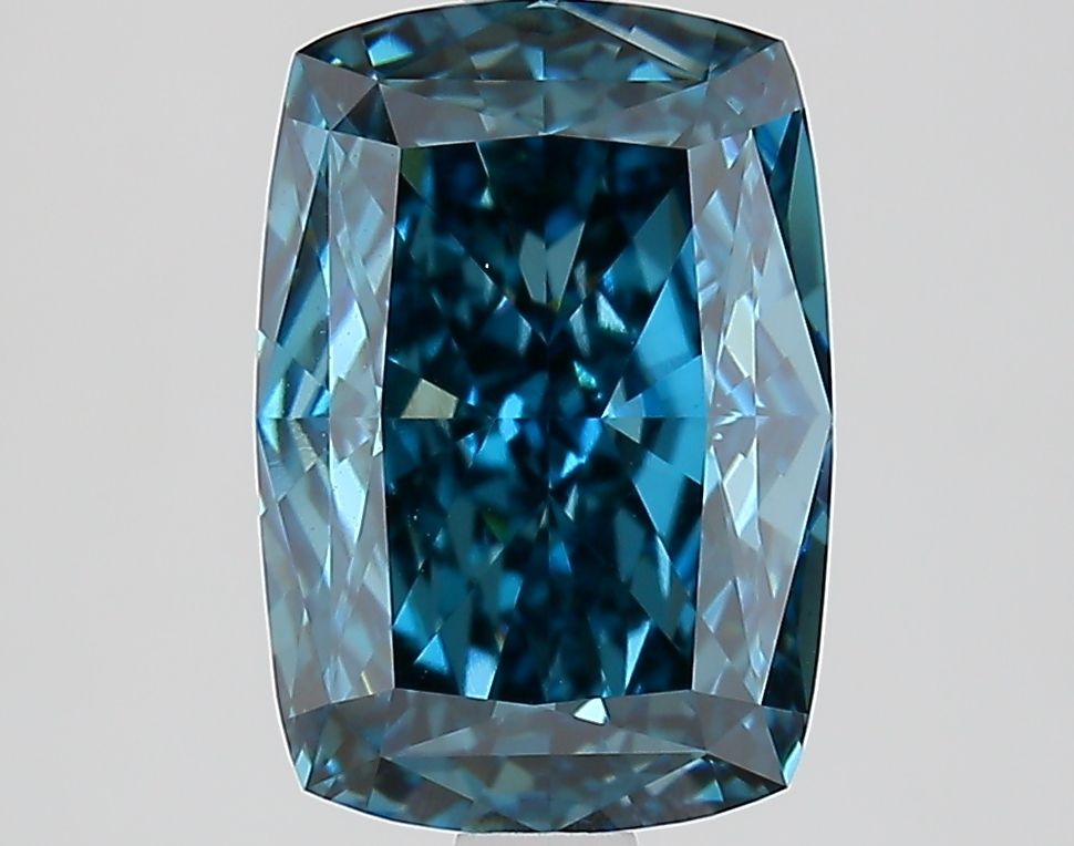 3.02 Carat Cushion Lab Diamond with  Cut Diamond in 14KT  view 1
