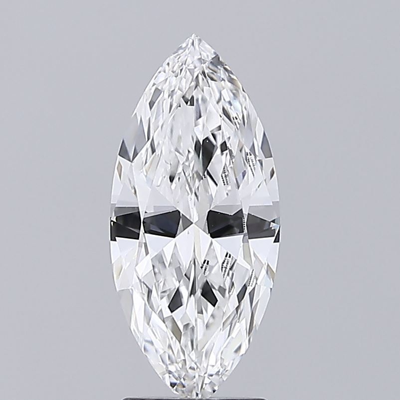 2.01 Carat Marquise Lab Diamond with  Cut Diamond in 14KT  view 1
