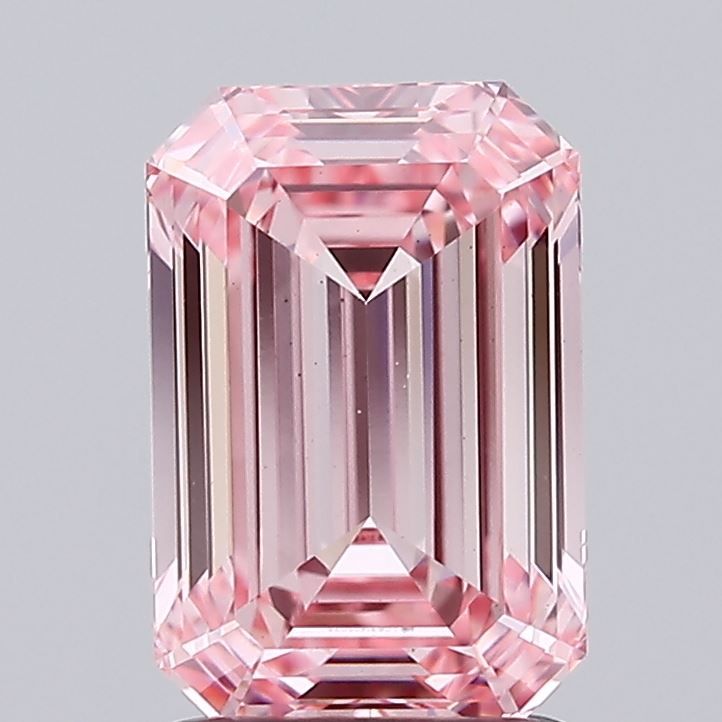 1.93 Carat Emerald Lab Diamond with  Cut Diamond in 14KT  view 1
