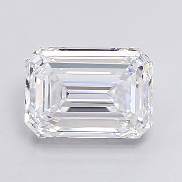 2.39 Carat Emerald Lab Diamond with  Cut Diamond in 14KT  view 1
