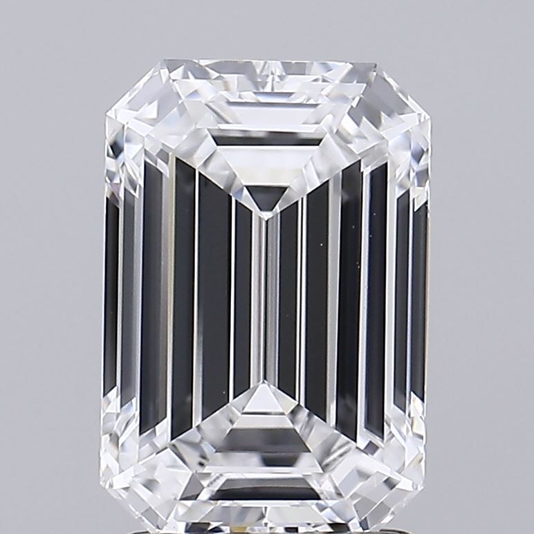 2.08 Carat Emerald Lab Diamond with  Cut Diamond in 14KT  view 1
