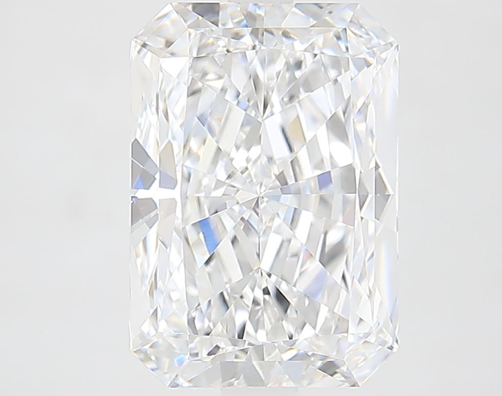 4.0 Carat Radiant Lab Diamond with  Cut Diamond in 14KT  view 1
