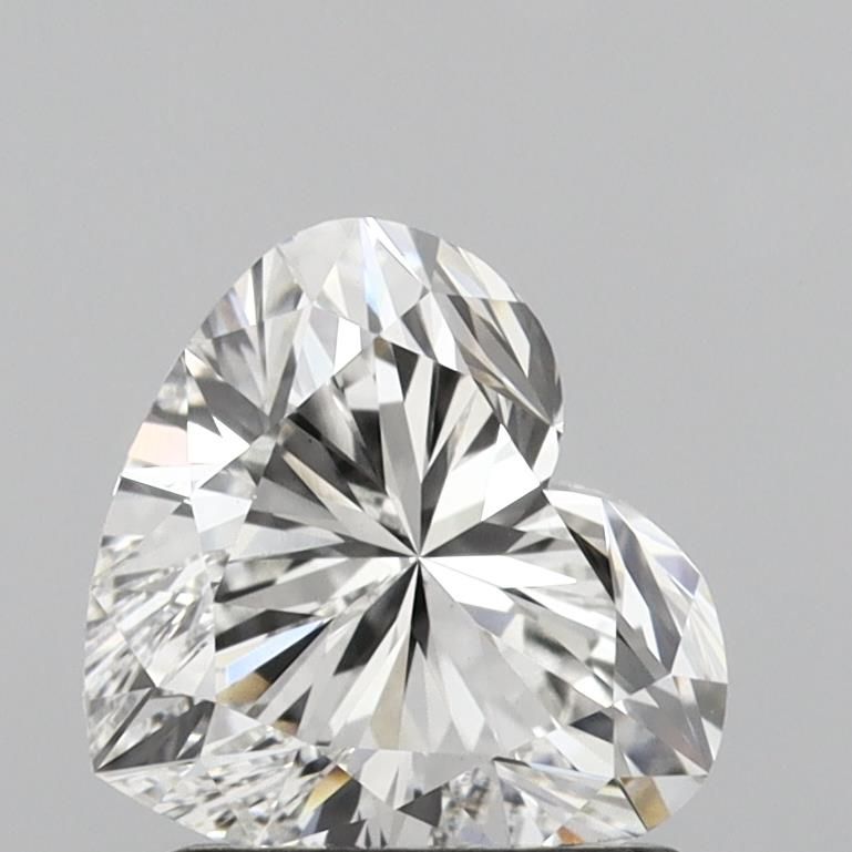 1.5 Carat Heart Lab Diamond with  Cut Diamond in 14KT  view 1
