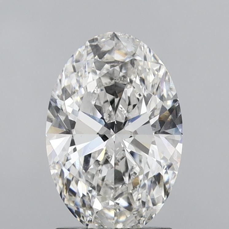 2.0 Carat Oval Lab Diamond with  Cut Diamond in 14KT  view 1
