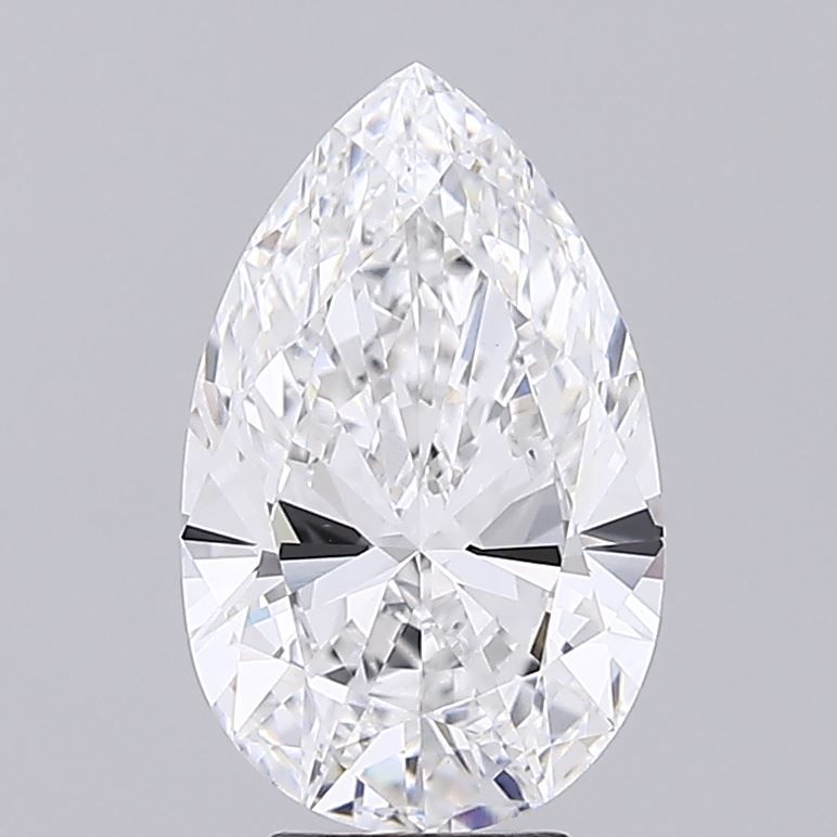 5.01 Carat Pear Lab Diamond with  Cut Diamond in 14KT  view 1

