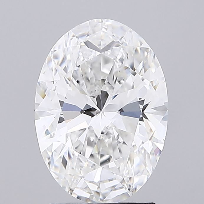 2.27 Carat Oval Lab Diamond with  Cut Diamond in 14KT  view 1
