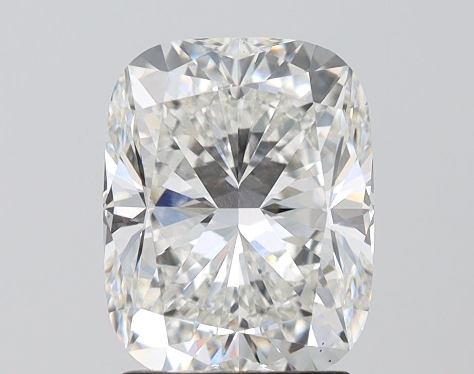 3.07 Carat Cushion Lab Diamond with  Cut Diamond in 14KT  view 1

