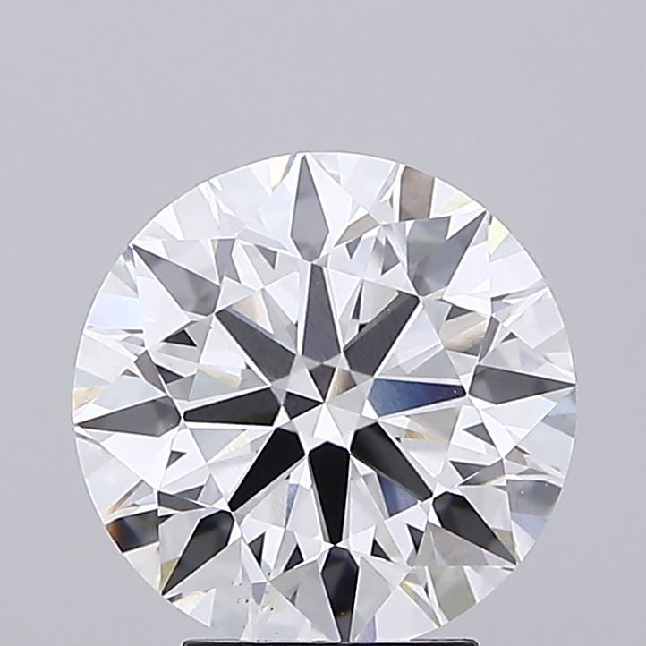 4.01 Carat Round Lab Diamond with  Cut Diamond in 14KT  view 1
