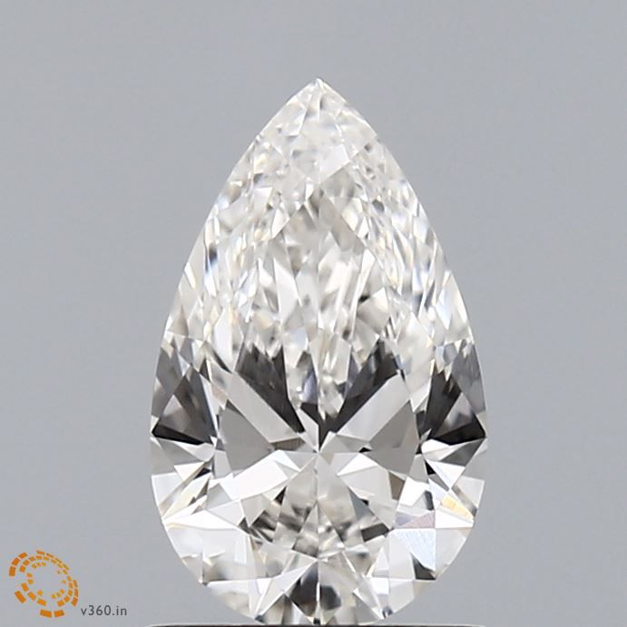 1.07 Carat Pear Natural Diamond with  Cut Diamond in 14KT  view 1
