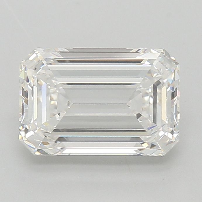 3.19 Carat Emerald Lab Diamond with  Cut Diamond in 14KT  view 1
