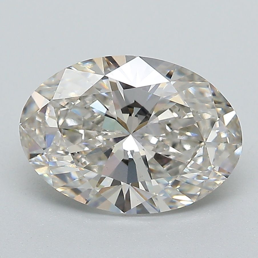 2.56 Carat Oval Lab Diamond with  Cut Diamond in 14KT  view 1
