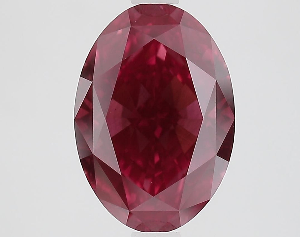 3.08 Carat Oval Lab Diamond with  Cut Diamond in 14KT  view 1
