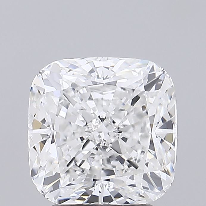 2.57 Carat Cushion Lab Diamond with  Cut Diamond in 14KT  view 1
