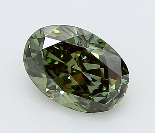 0.64 Carat Oval Lab Diamond with  Cut Diamond in 14KT  view 1
