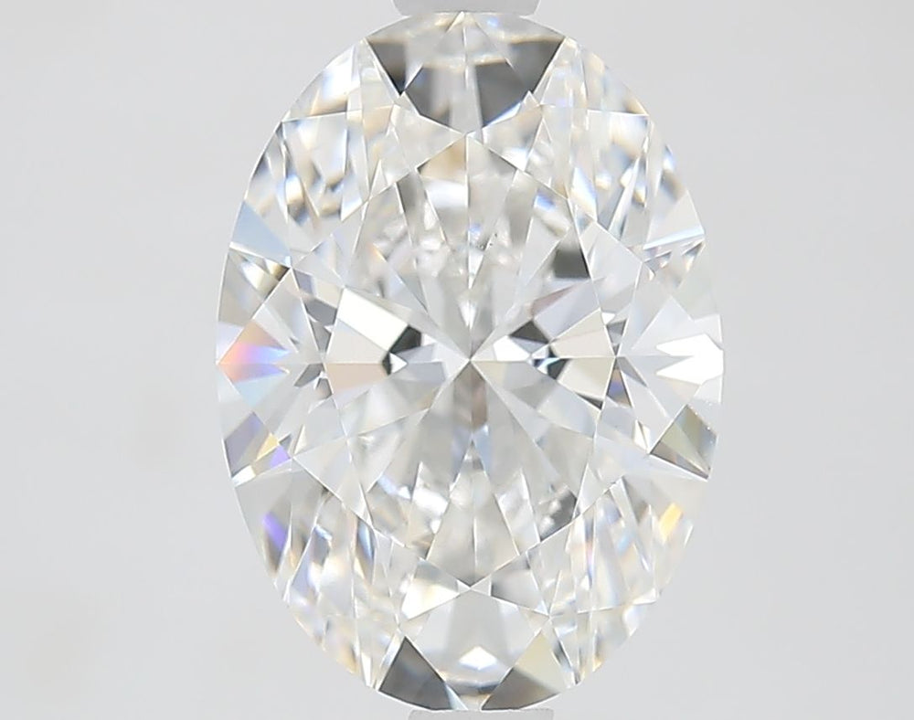 2.5 Carat Oval Lab Diamond with  Cut Diamond in 14KT  view 1
