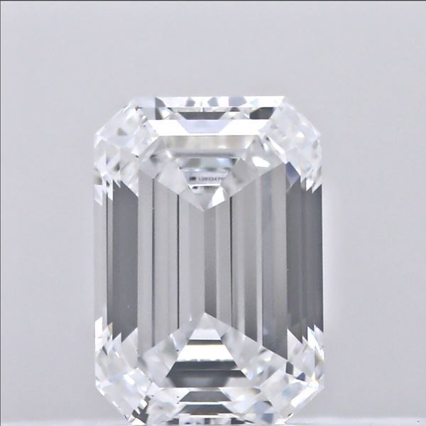 1.5 Carat Emerald Lab Diamond with  Cut Diamond in 14KT  view 1
