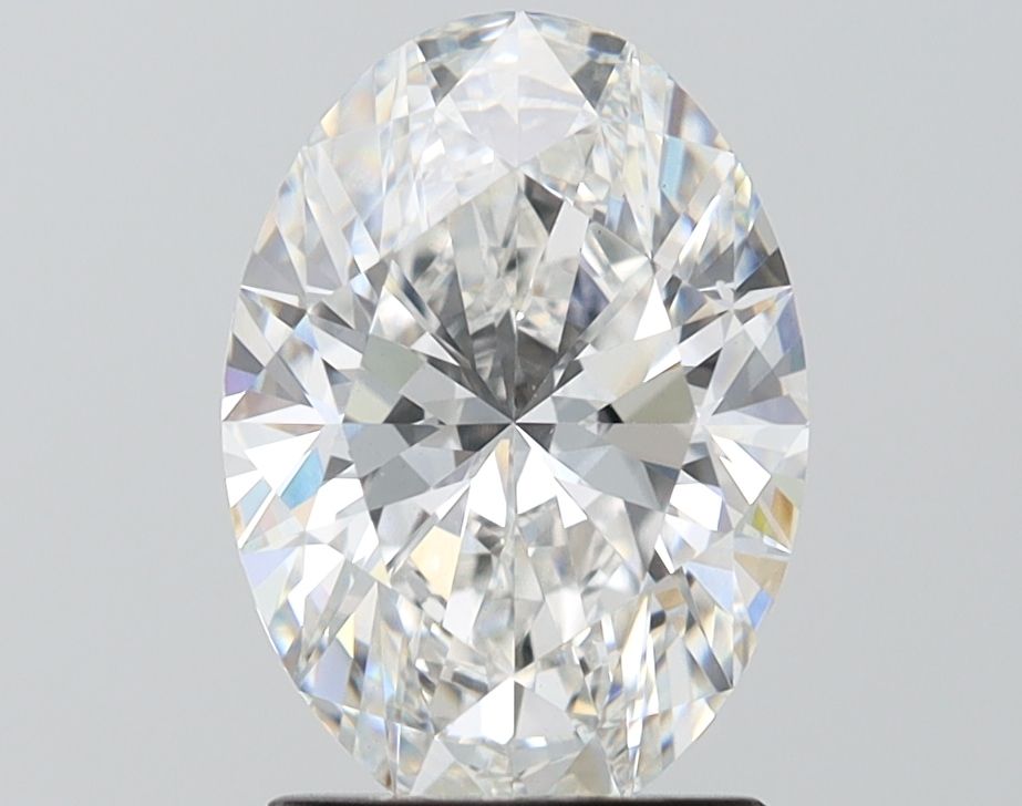 2.52 Carat Oval Lab Diamond with  Cut Diamond in 14KT  view 1
