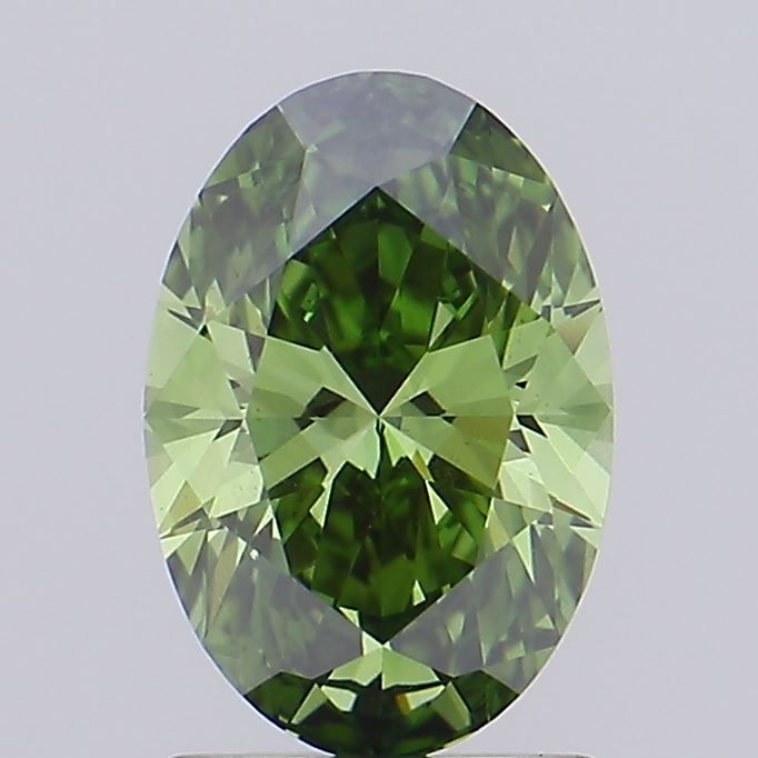 1.22 Carat Oval Lab Diamond with  Cut Diamond in 14KT  view 1

