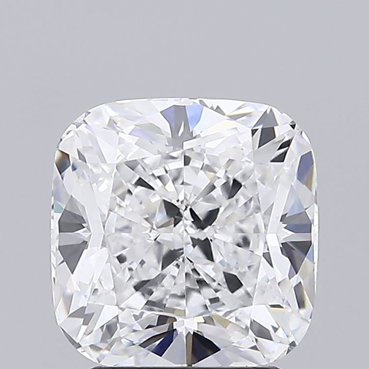 3.02 Carat Cushion Lab Diamond with  Cut Diamond in 14KT  view 1
