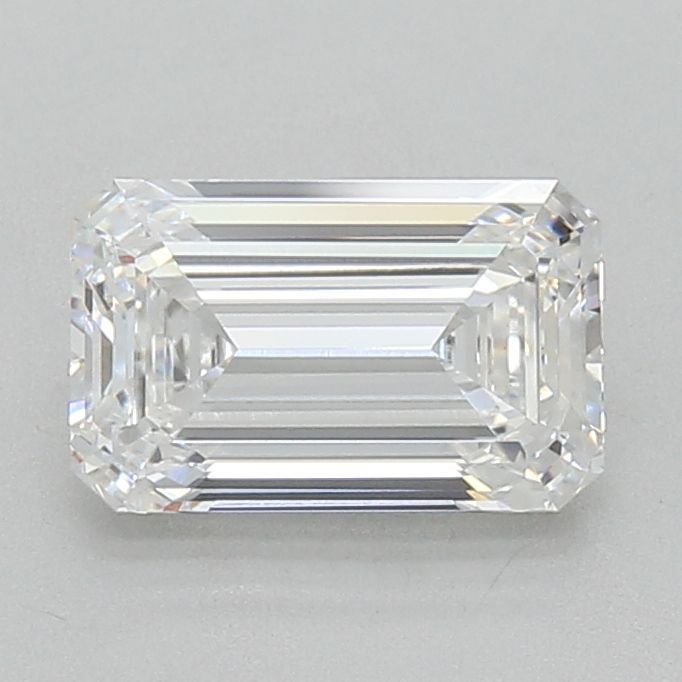 2.7 Carat Emerald Lab Diamond with  Cut Diamond in 14KT  view 1
