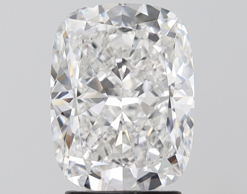 2.87 Carat Cushion Lab Diamond with  Cut Diamond in 14KT  view 1
