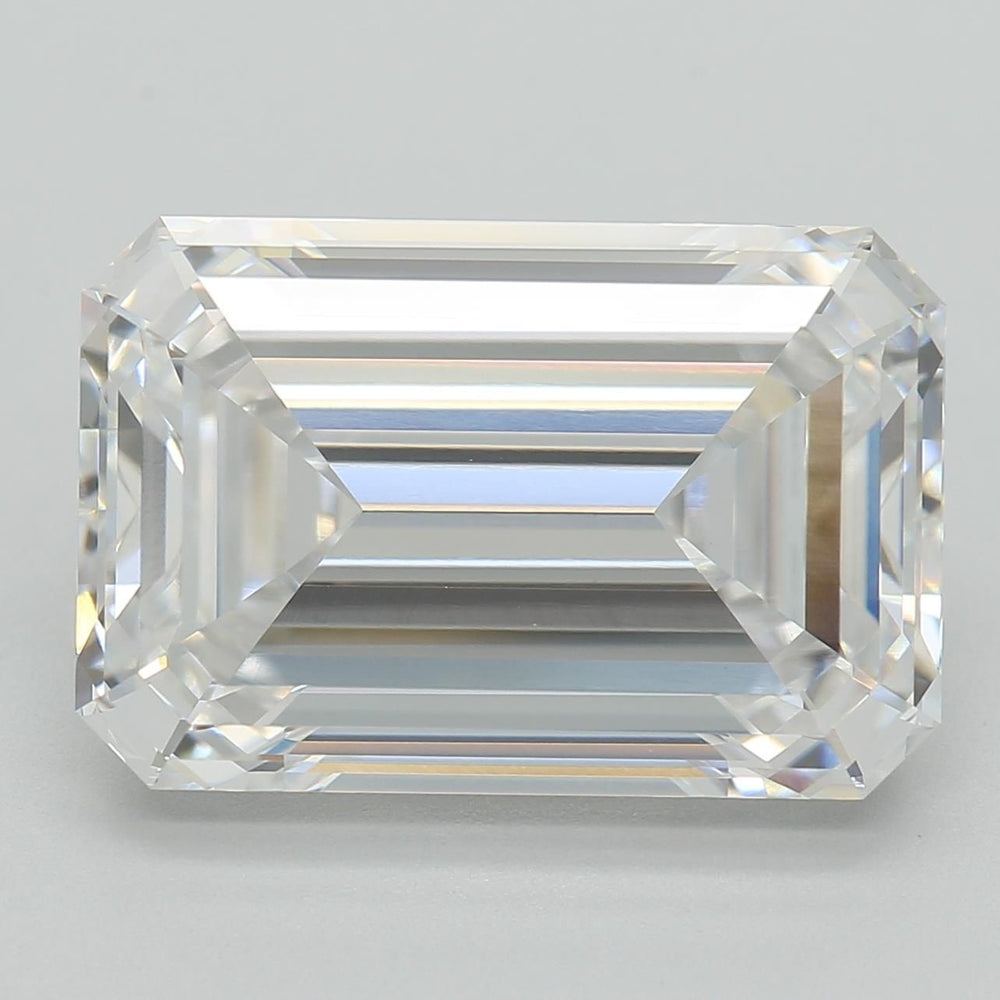 4.83 Carat Emerald Lab Diamond with  Cut Diamond in 14KT  view 1
