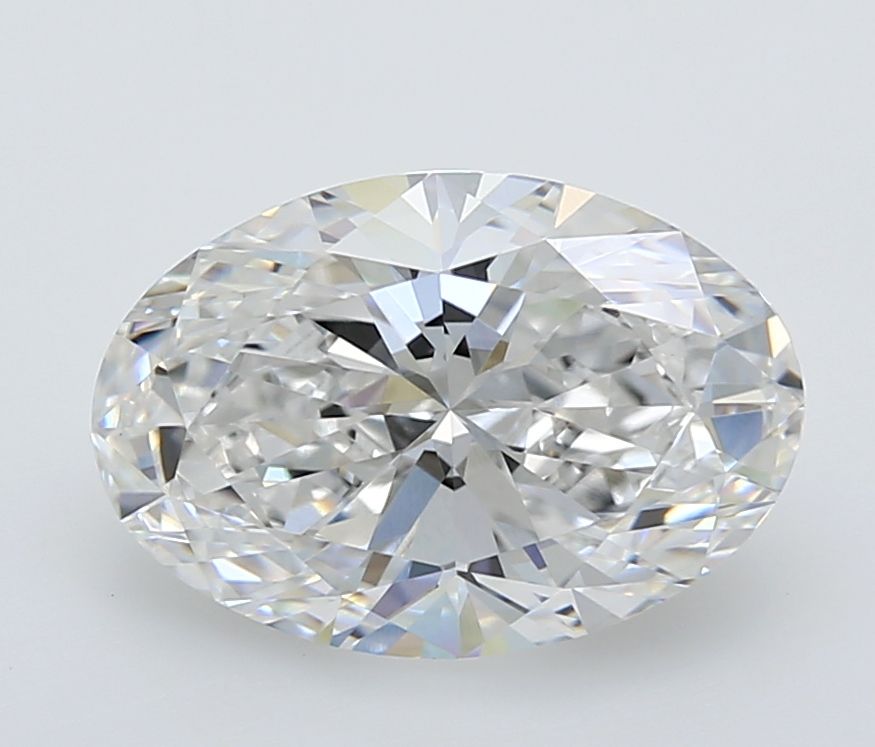 3.01 Carat Oval Lab Diamond with  Cut Diamond in 14KT  view 1
