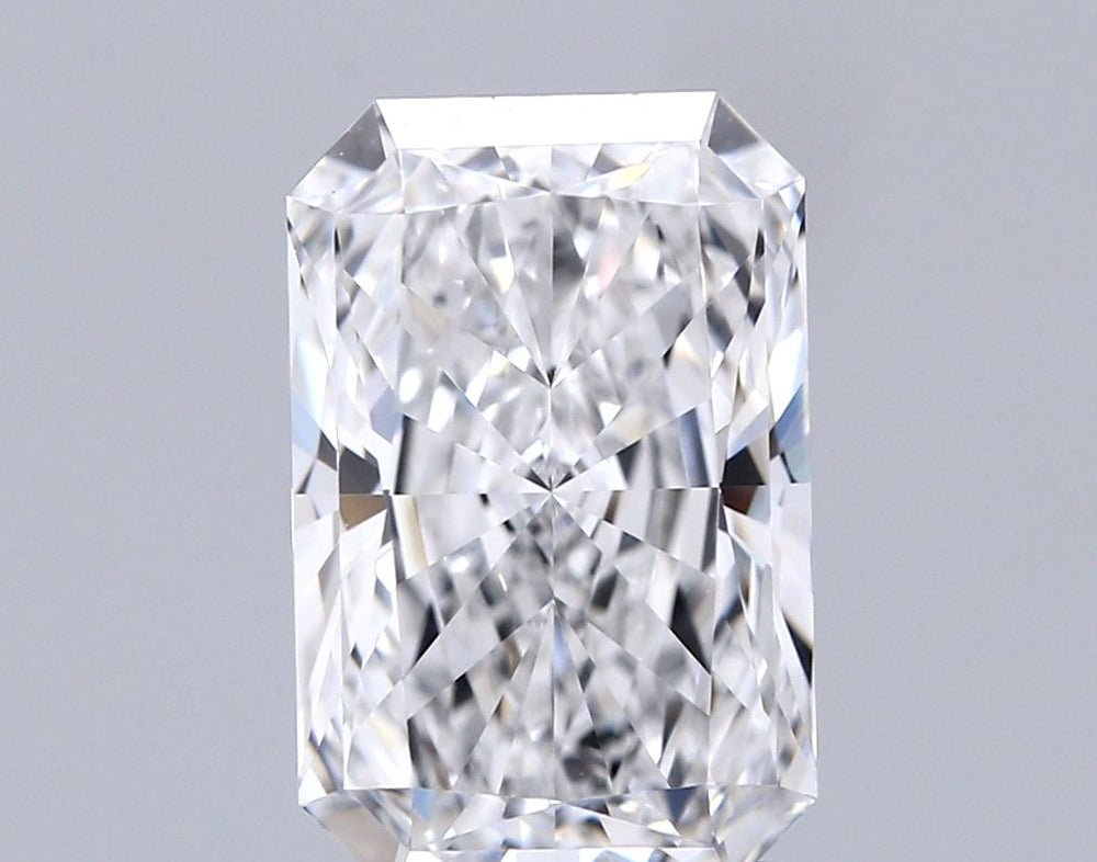3.05 Carat Radiant Lab Diamond with  Cut Diamond in 14KT  view 1
