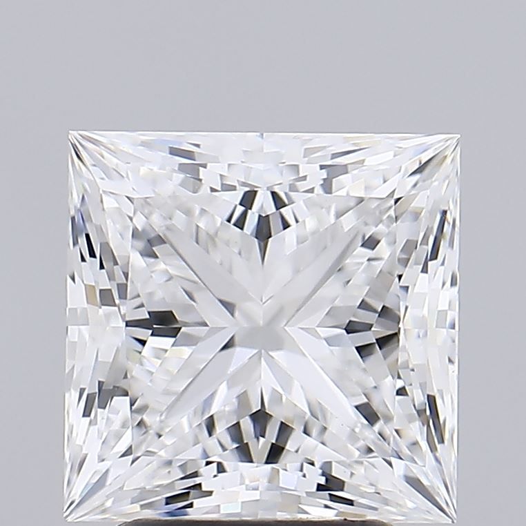 3.02 Carat Princess Lab Diamond with  Cut Diamond in 14KT  view 1
