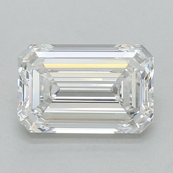 3.01 Carat Emerald Lab Diamond with  Cut Diamond in 14KT  view 1
