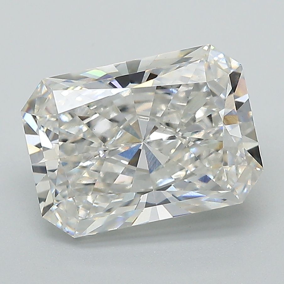 3.09 Carat Radiant Lab Diamond with  Cut Diamond in 14KT  view 1
