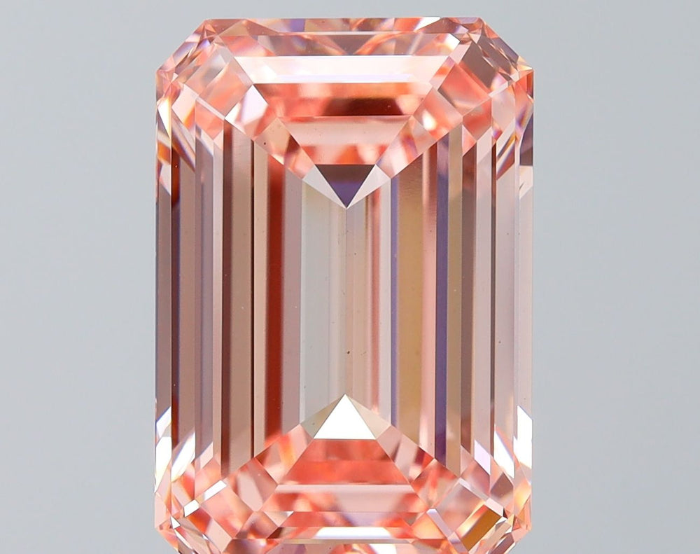 10.04 Carat Emerald Lab Diamond with  Cut Diamond in 14KT  view 1
