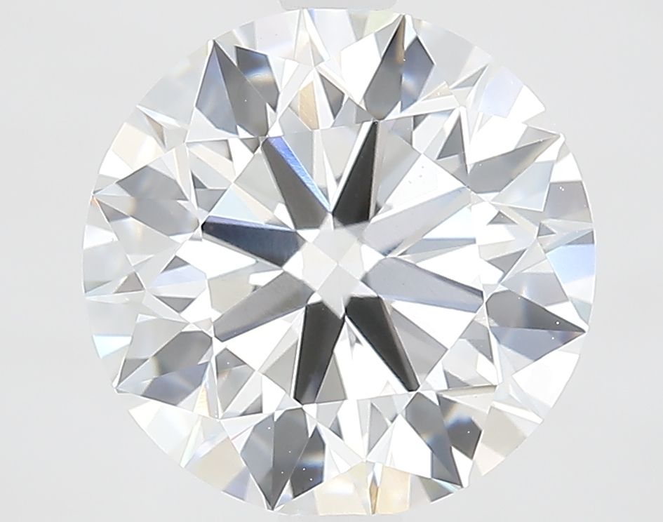 3.2 Carat Round Lab Diamond with  Cut Diamond in 14KT  view 1
