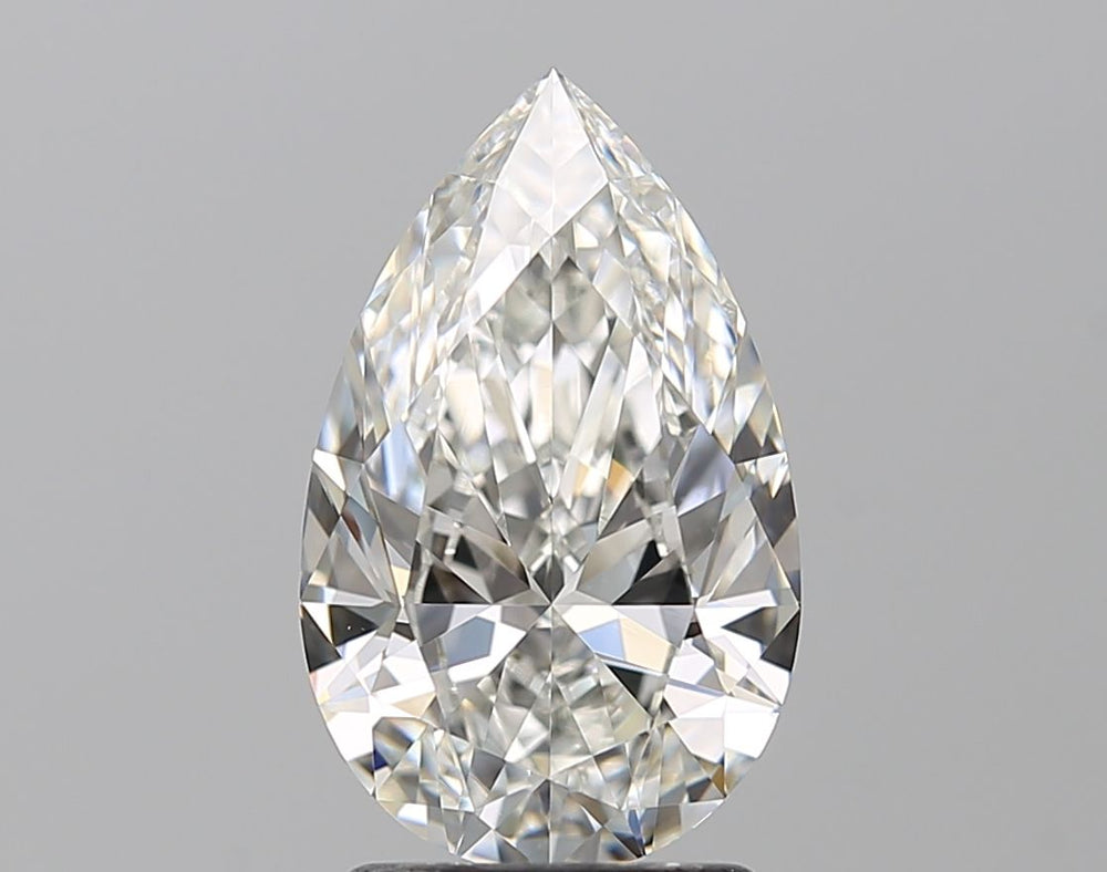 2.01 Carat Pear Natural Diamond with  Cut Diamond in 14KT  view 1
